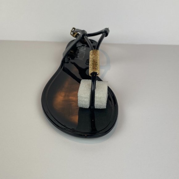 Chemistry Diana Jelly Flat Sandals Size 6 Thong Adjustable Ankle Strap - Picture 6 of 10